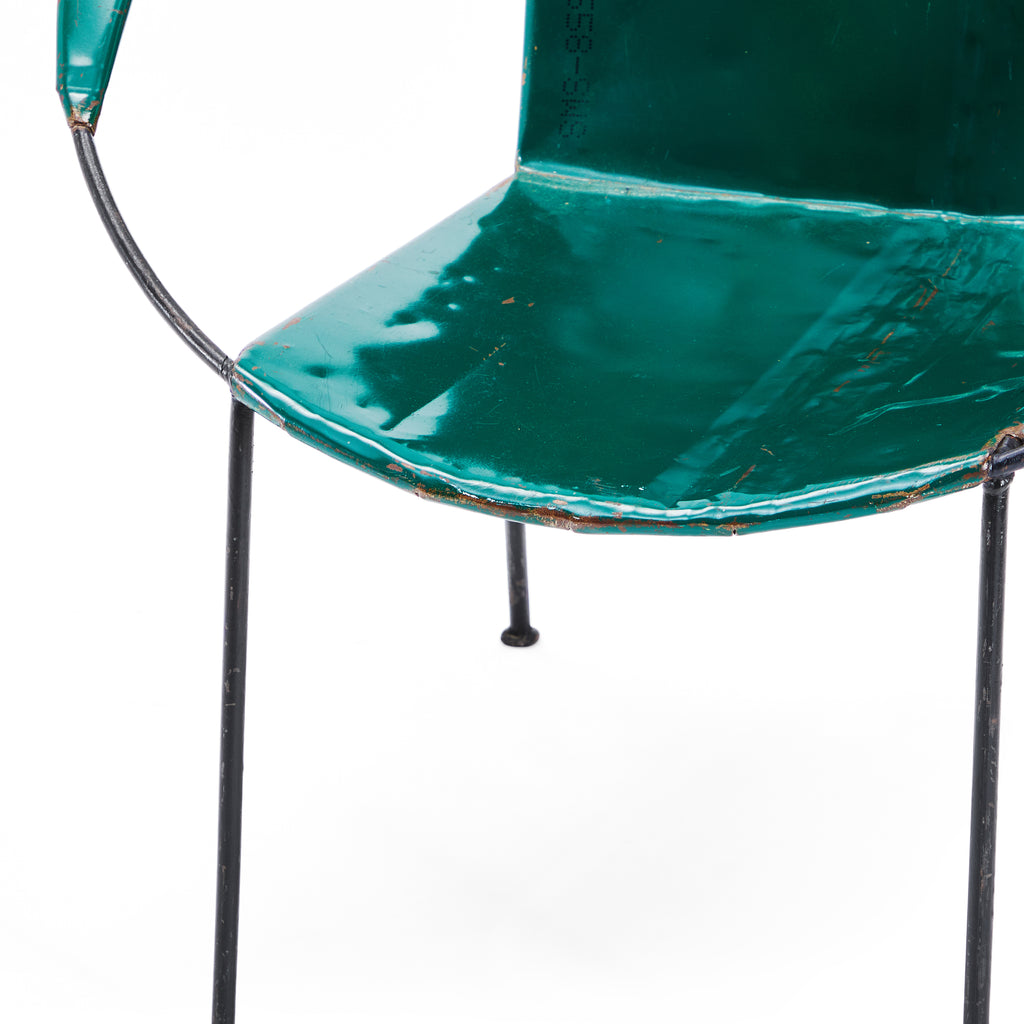 Green Metal Modern Ring Chair