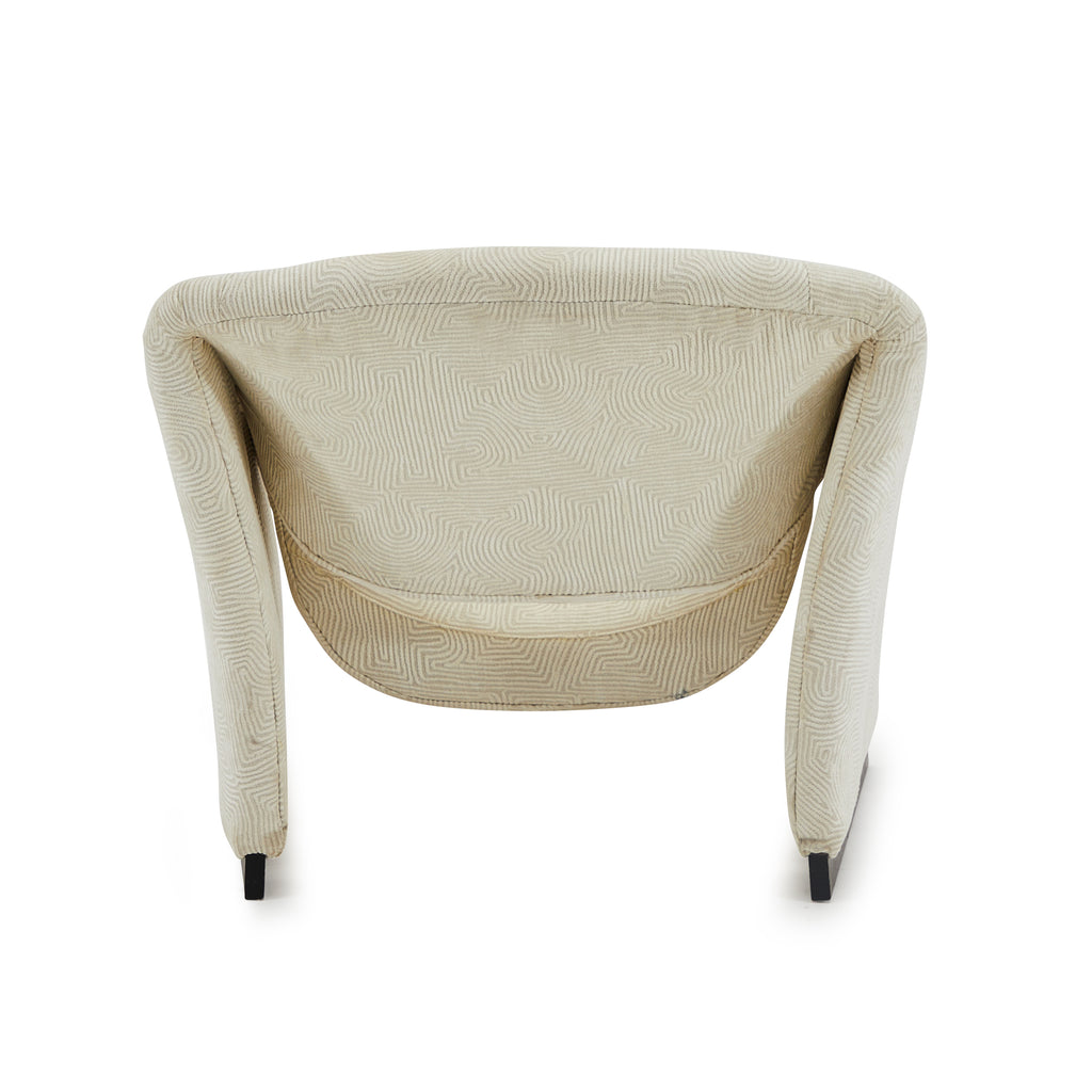 White Textured P. Paulin Lounge Chair