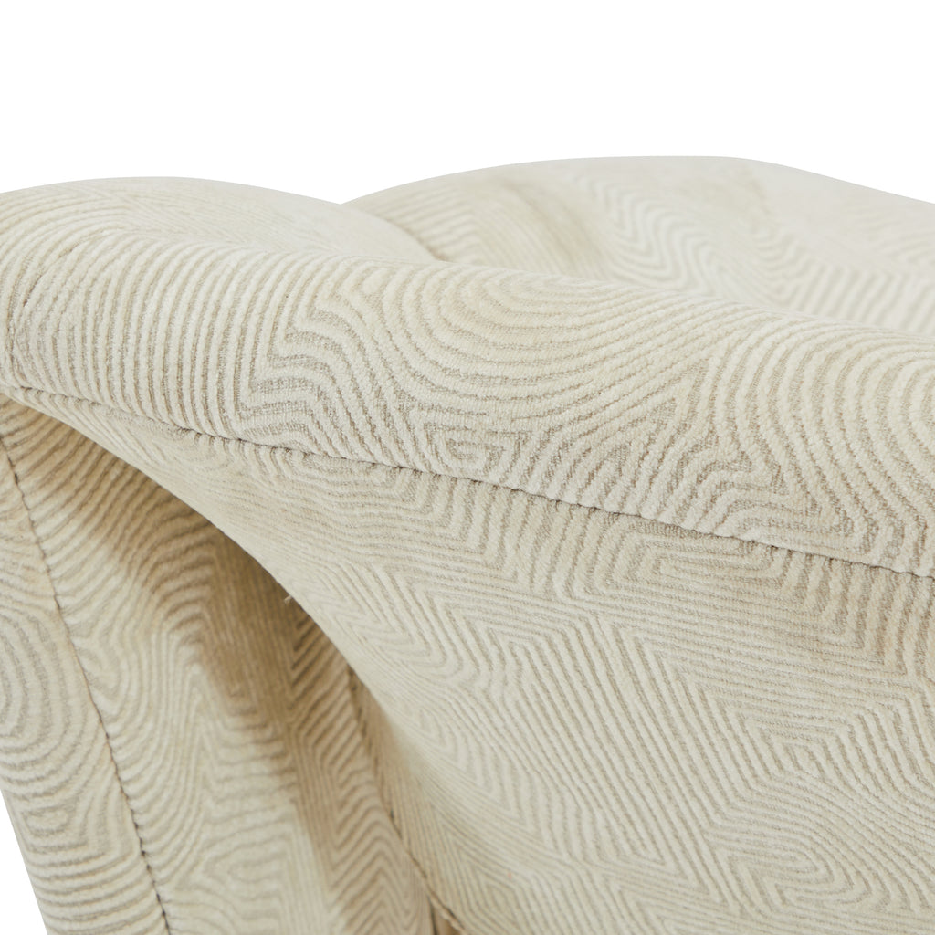 White Textured P. Paulin Lounge Chair