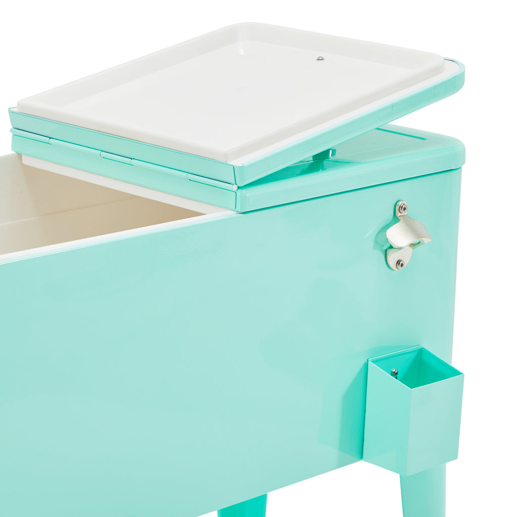 Metal Standing Cooler - Turquoise