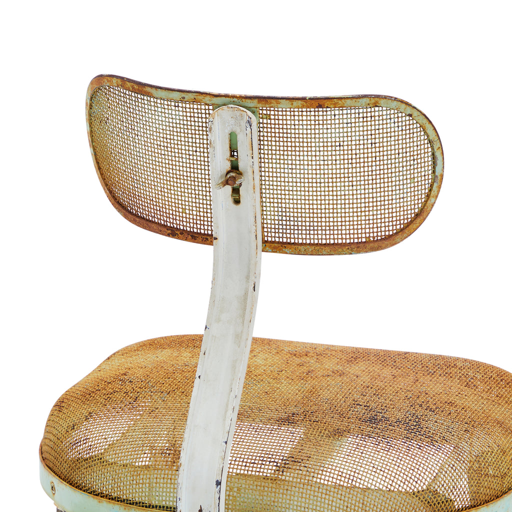 Metal Mesh Rustic Weathered Side Chair