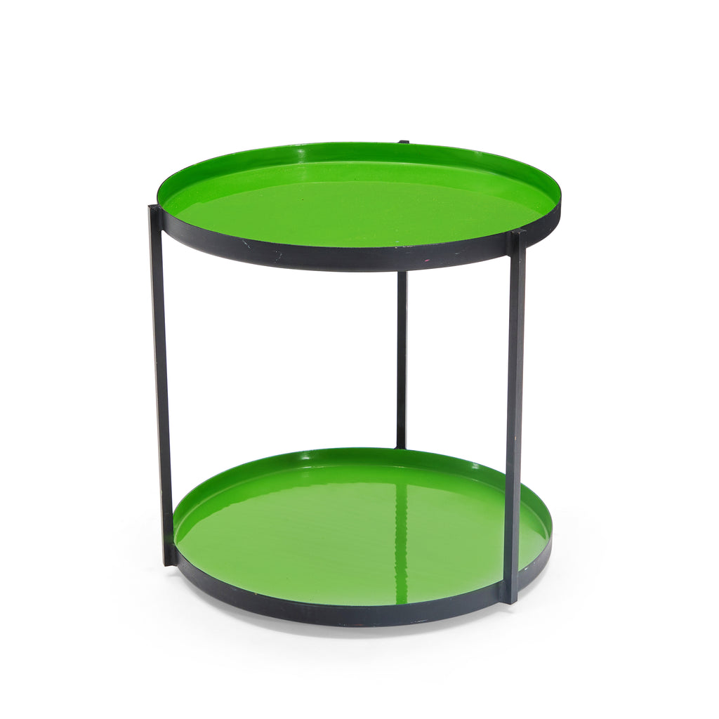 Green & Black Modern Two-Tiered End Table
