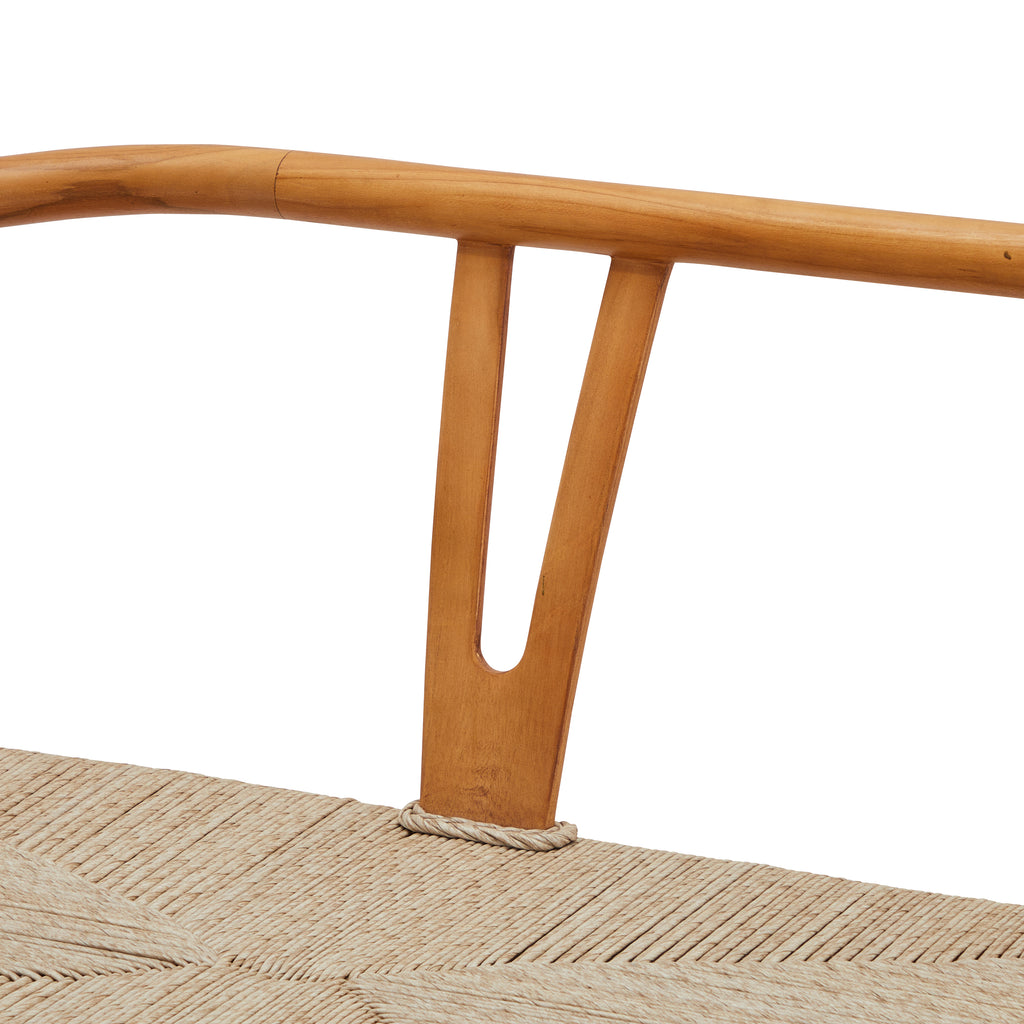 Wood Mid Century Modern Designer Loveseat