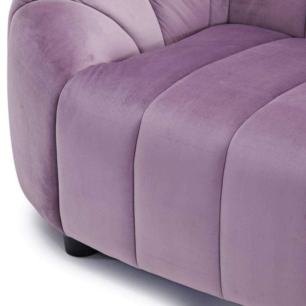 Purple Velvet Deco Sofa