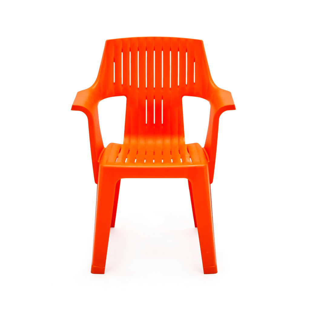 Orange Plastic Outdoor Chair