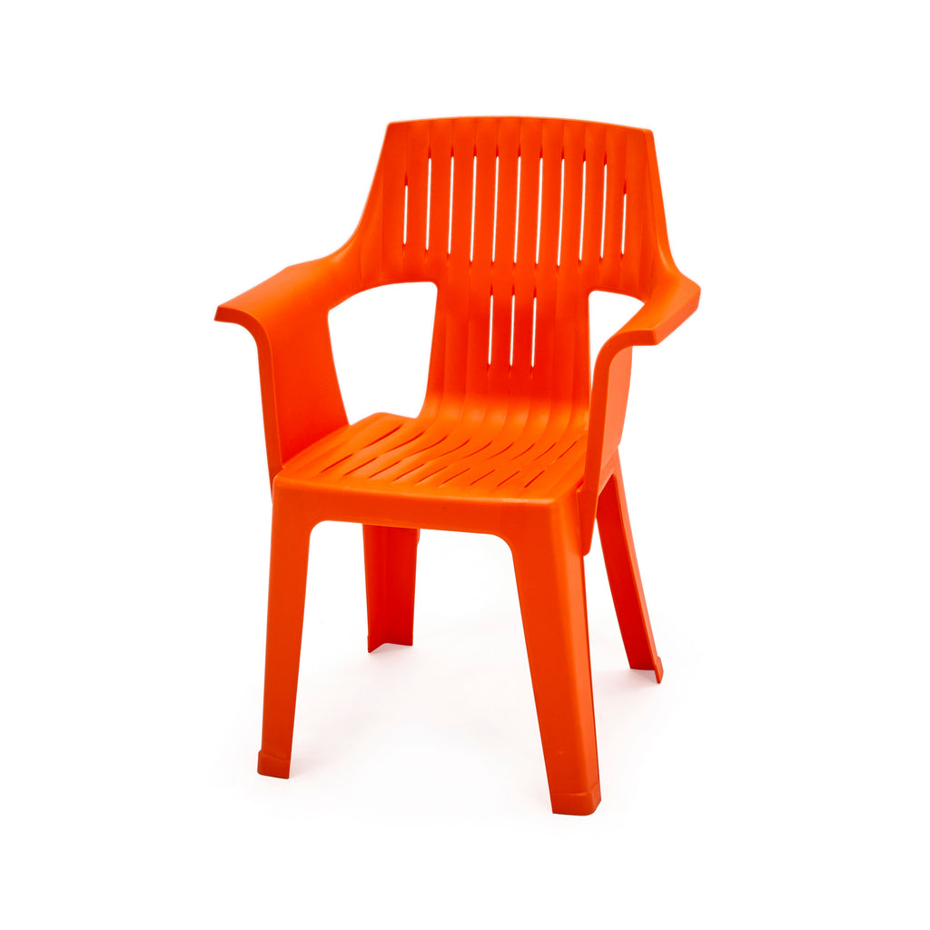Orange Plastic Outdoor Chair
