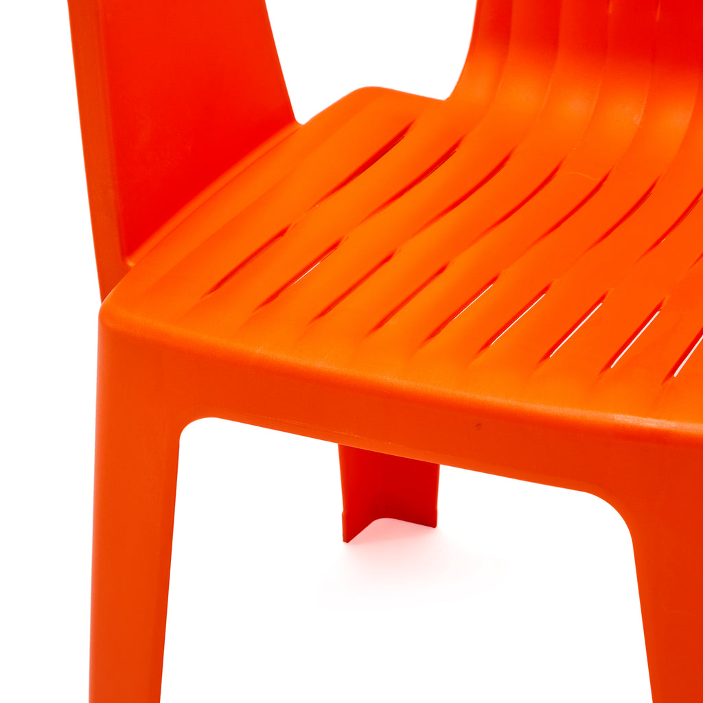 Orange Plastic Outdoor Chair