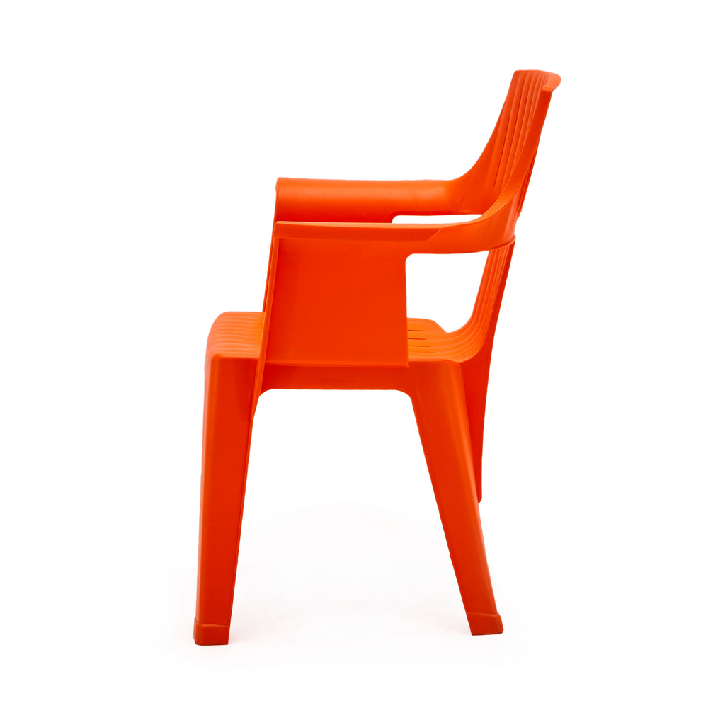 Orange Plastic Outdoor Chair