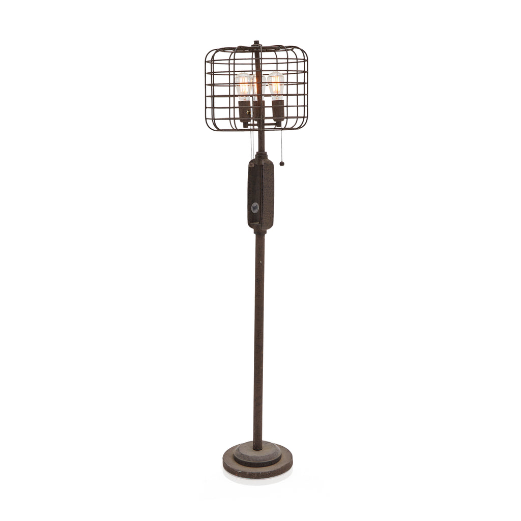 Black Metal Industrial Floor Lamp