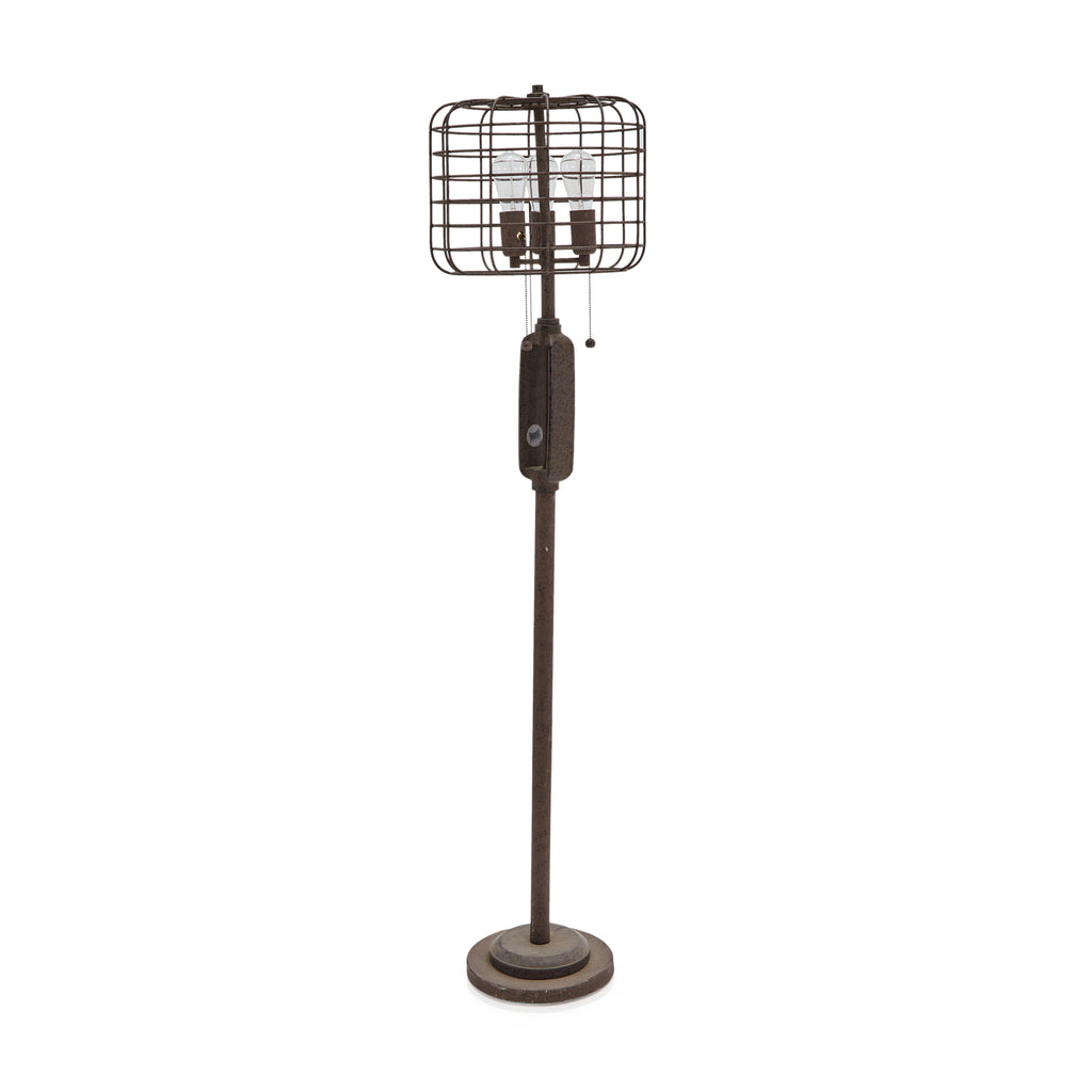 Black Metal Industrial Floor Lamp
