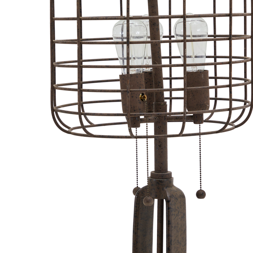 Black Metal Industrial Floor Lamp