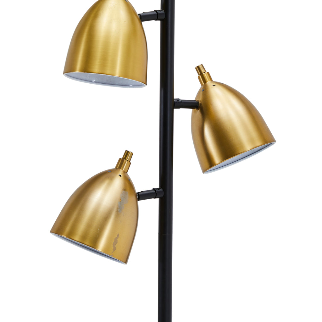 Black & Gold Contemporary Tree Shade Floor Lamp