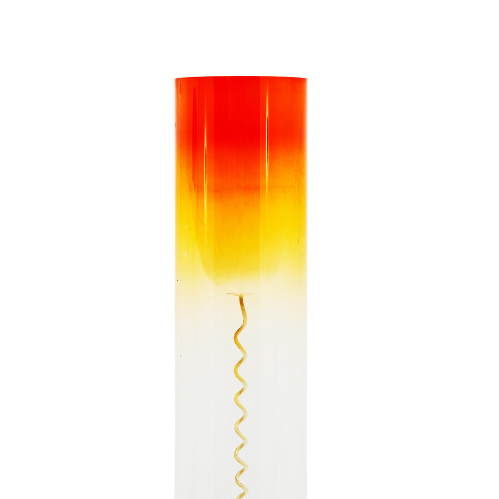 Orange & Glass Modern Ombre Kartell Toobe Floor Lamp
