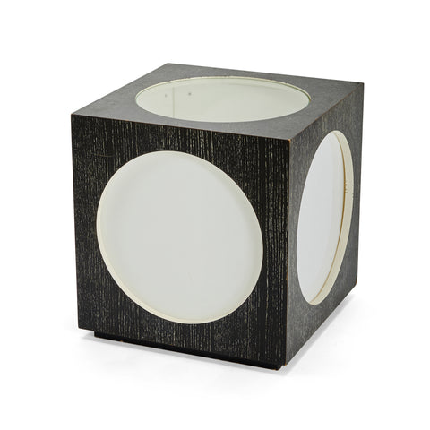 Black & White Modern Cube End Table
