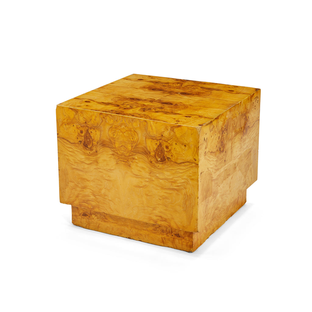 Wood Block Modern End Table