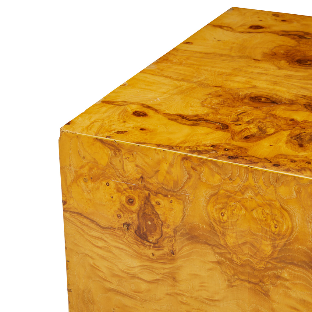 Wood Block Modern End Table
