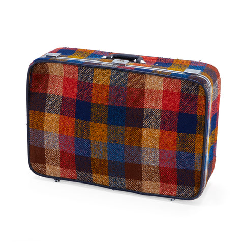 Blue & Red Plaid Skyway Suitcase Large