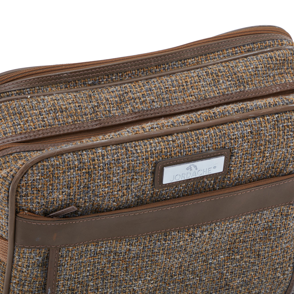 Brown Tweed Jordache Suitcase Small