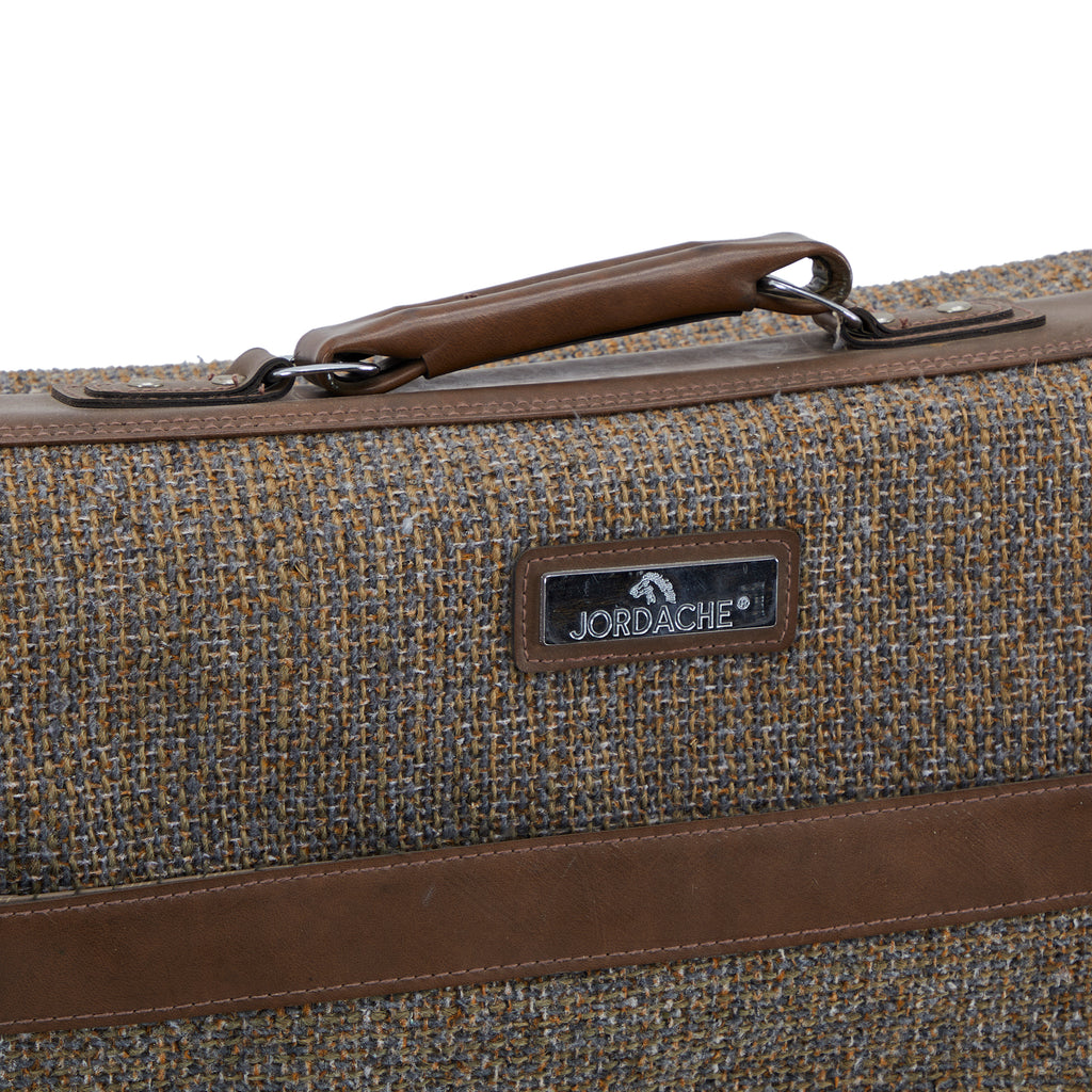 Brown Tweed Jordache Suitcase Large