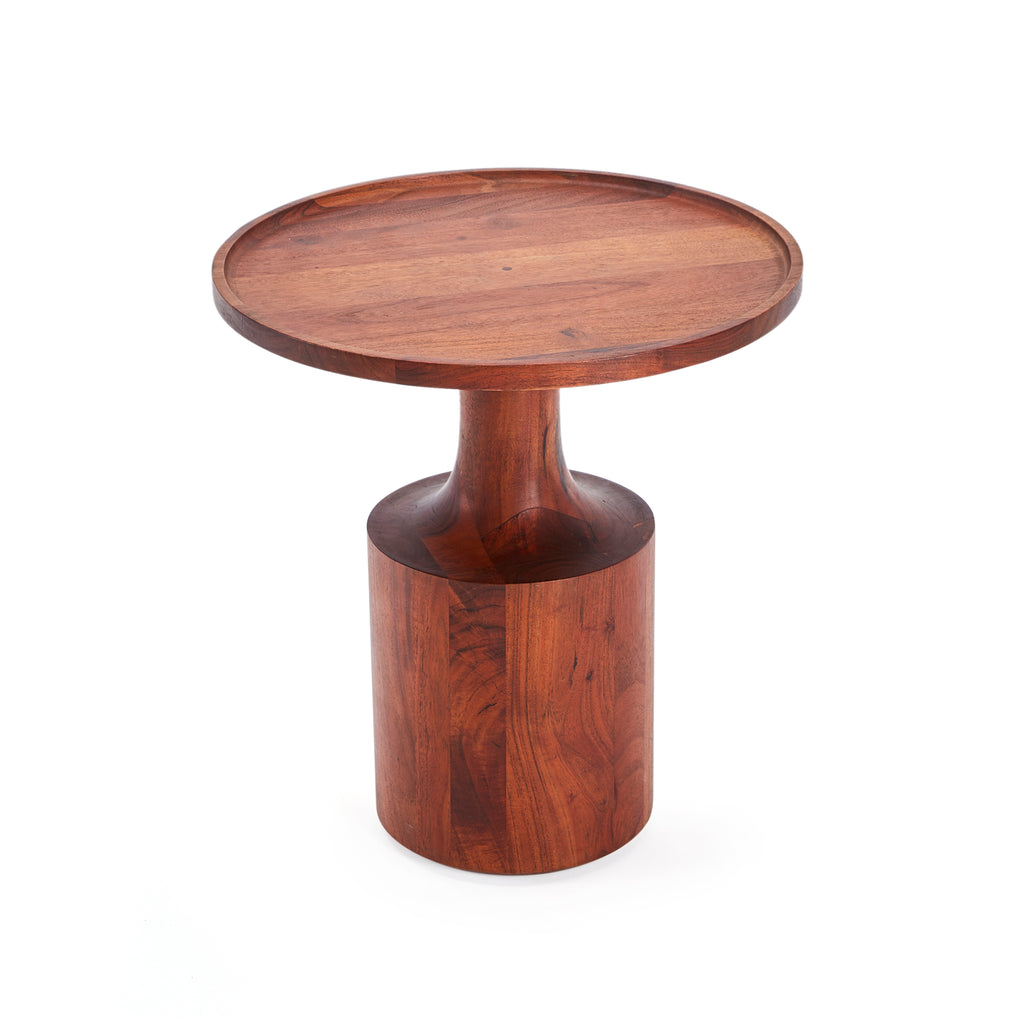 Wood Circular Side Table