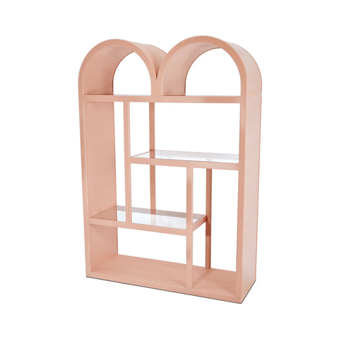 Pink & Glass Deco Wide Shelves