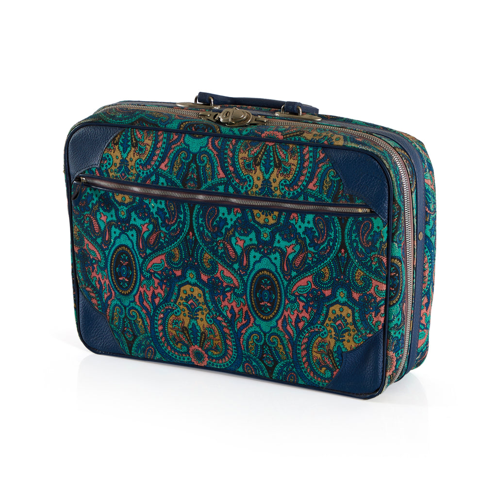 Blue & Turquoise Paisley Suitcase