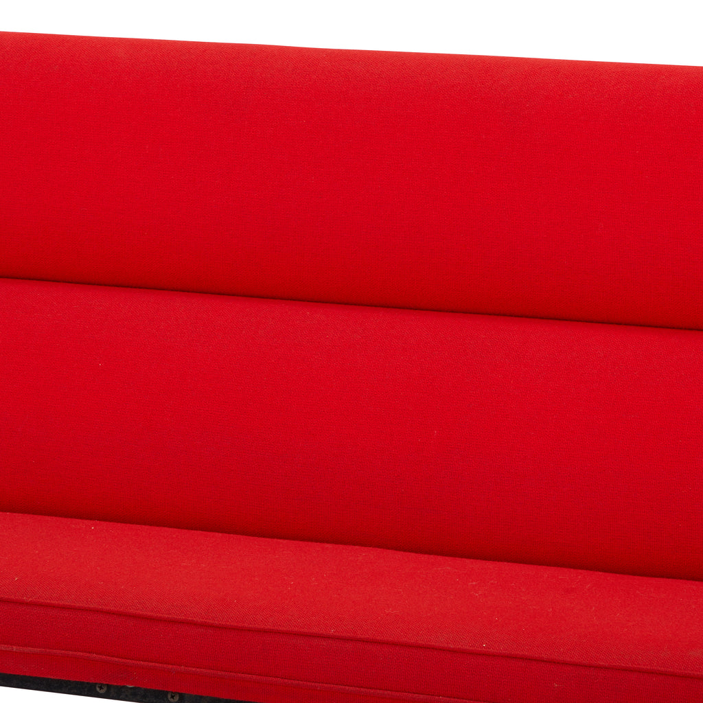 Red Modern Eames Compact Sofa with Metal Frame