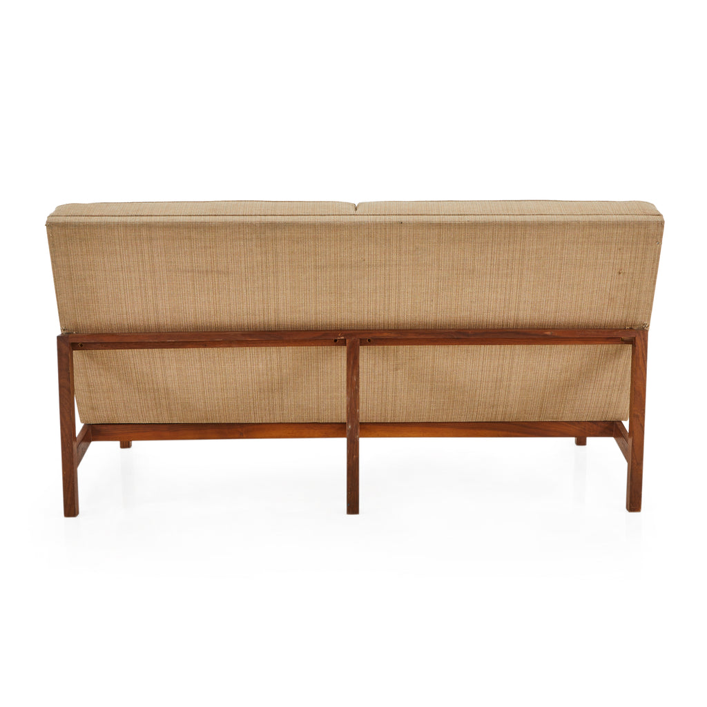 Tan Split Rail Modern Love Seat