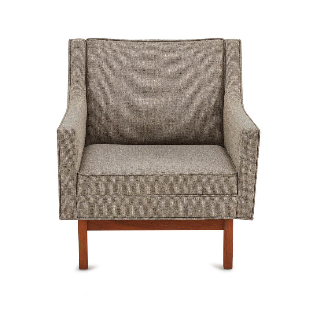 Grey Modern Slanted Low Arm Chair
