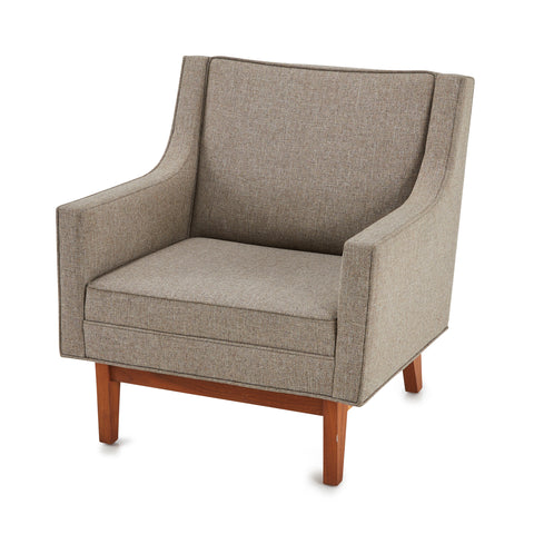Grey Modern Slanted Low Arm Chair