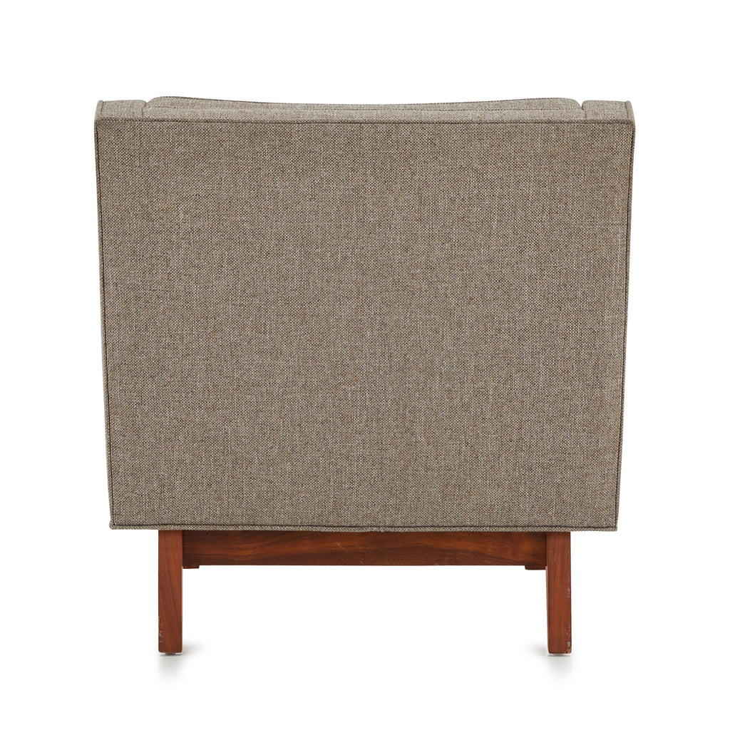 Grey Modern Slanted Low Arm Chair