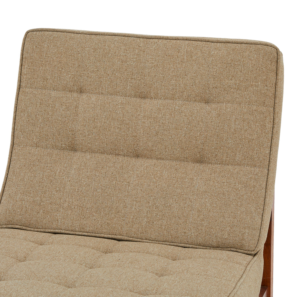 Beige Wheat Split Rail Modern Lounge Chair
