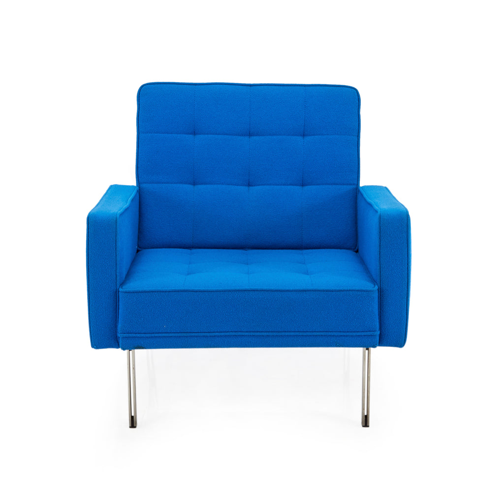 Blue Split Rail Modern Lounge Chair