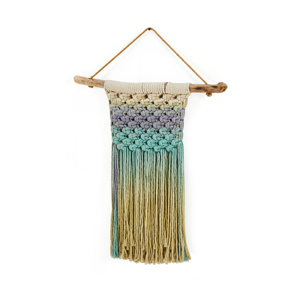 Blue and Green Hanging Macrame (A+D)