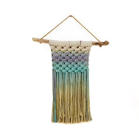 Blue and Green Hanging Macrame (A+D)