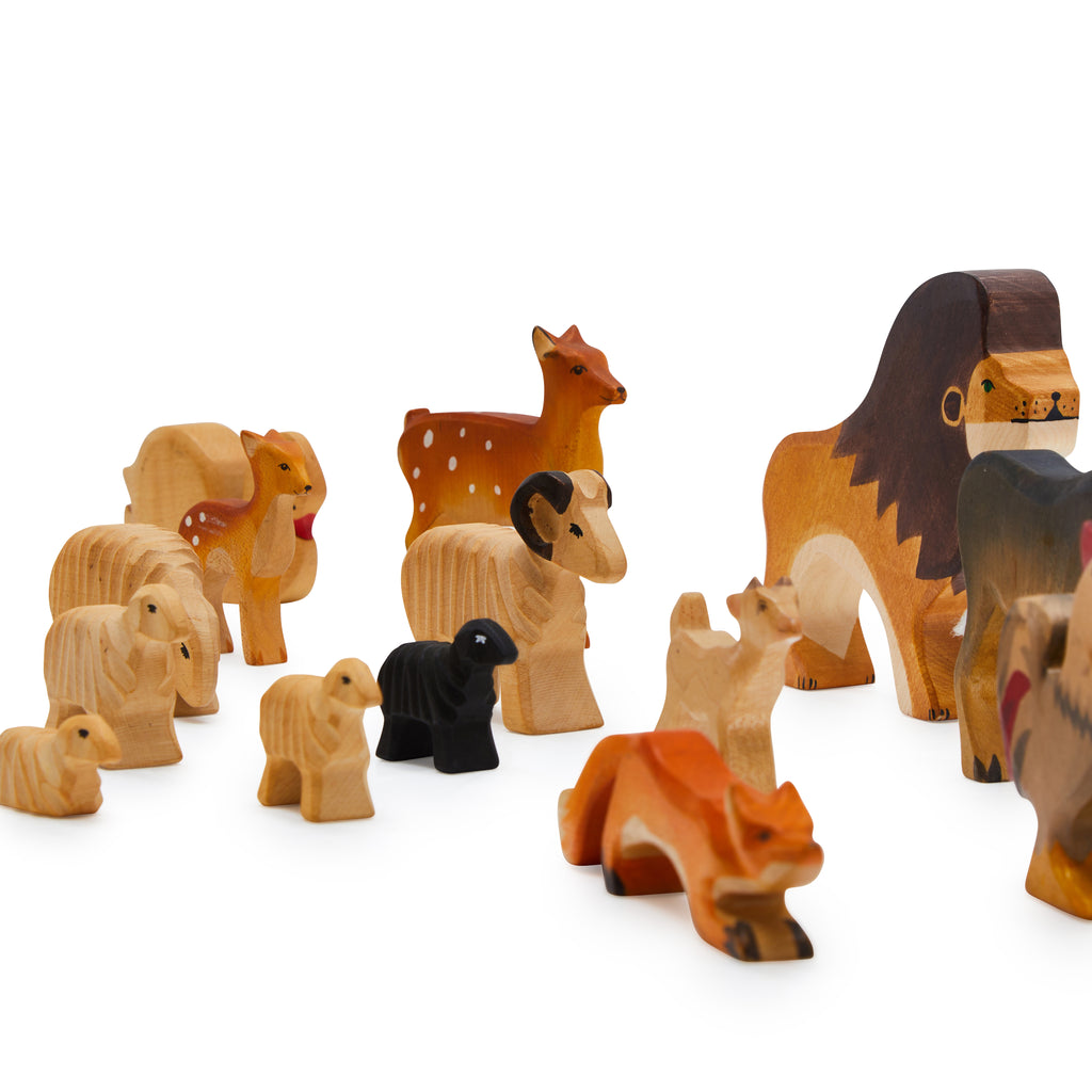 Miniature Wooden Animals (A+D)