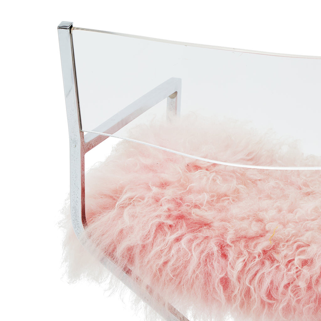 Pink and Chrome Makeup Chair