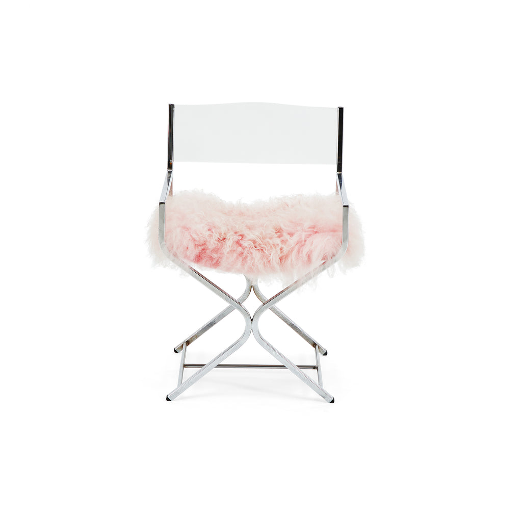 Pink and Chrome Makeup Chair