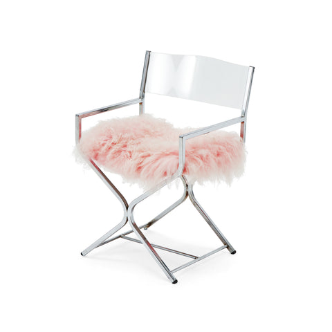 Pink and Chrome Makeup Chair