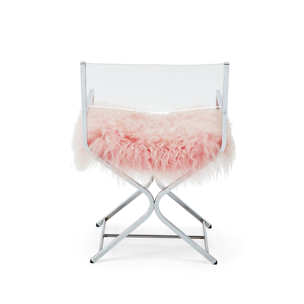 Pink and Chrome Makeup Chair