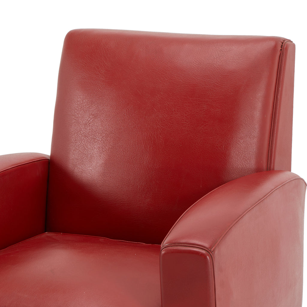 Red Vinyl Arm Chair