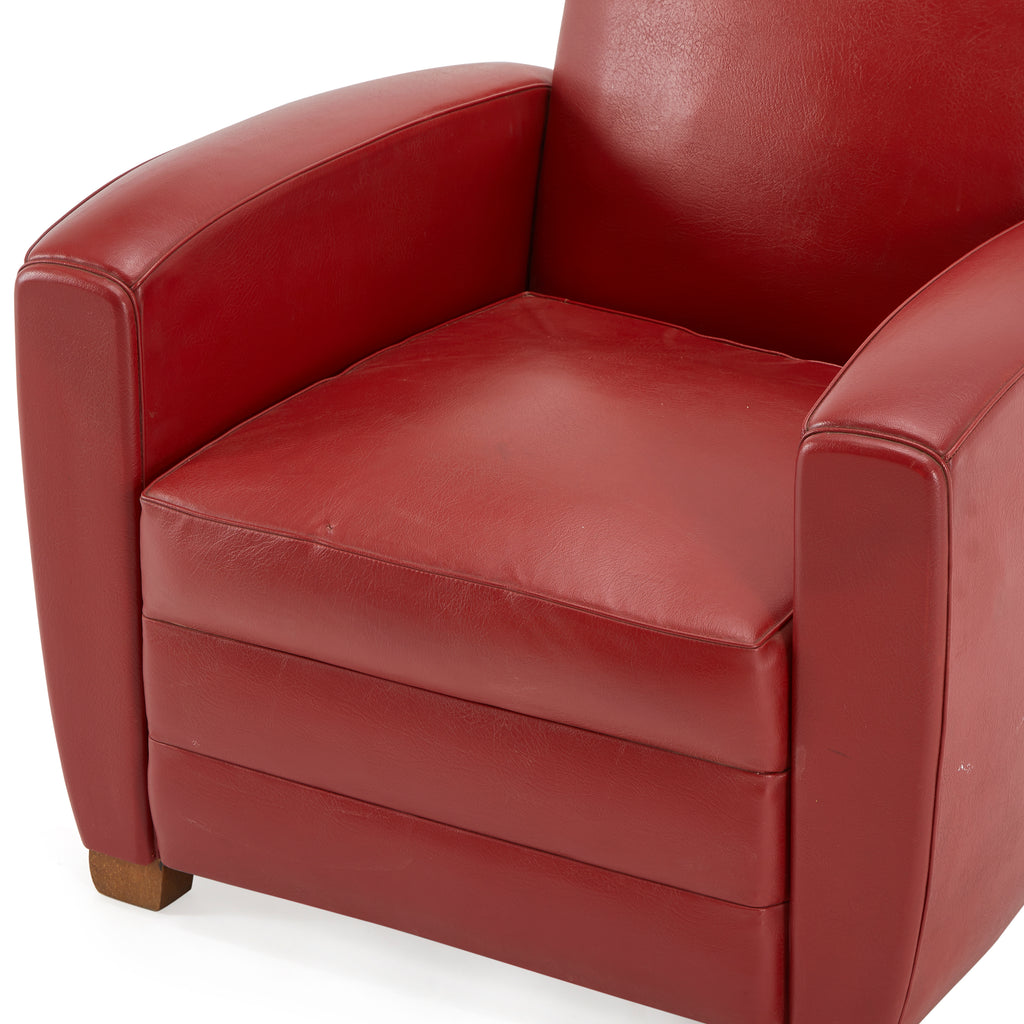 Red Vinyl Arm Chair