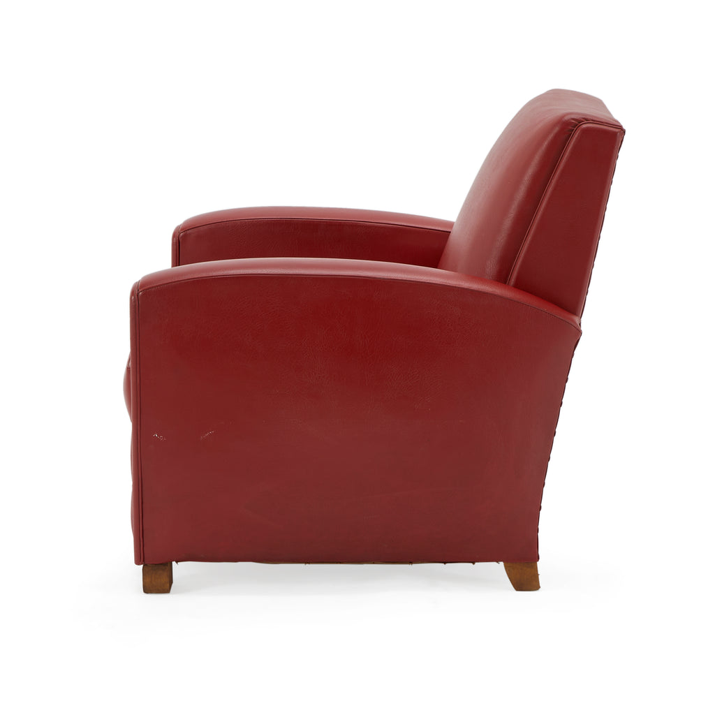 Red Vinyl Arm Chair