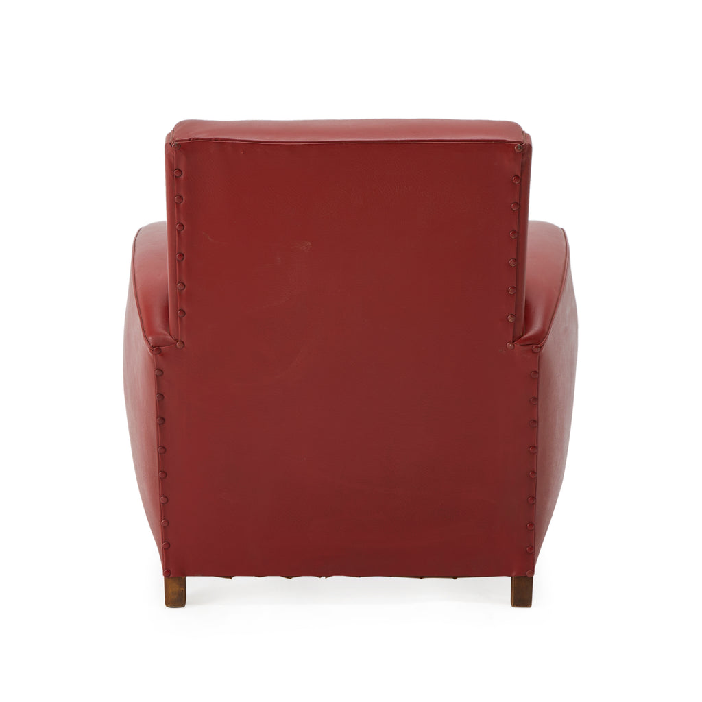 Red Vinyl Arm Chair