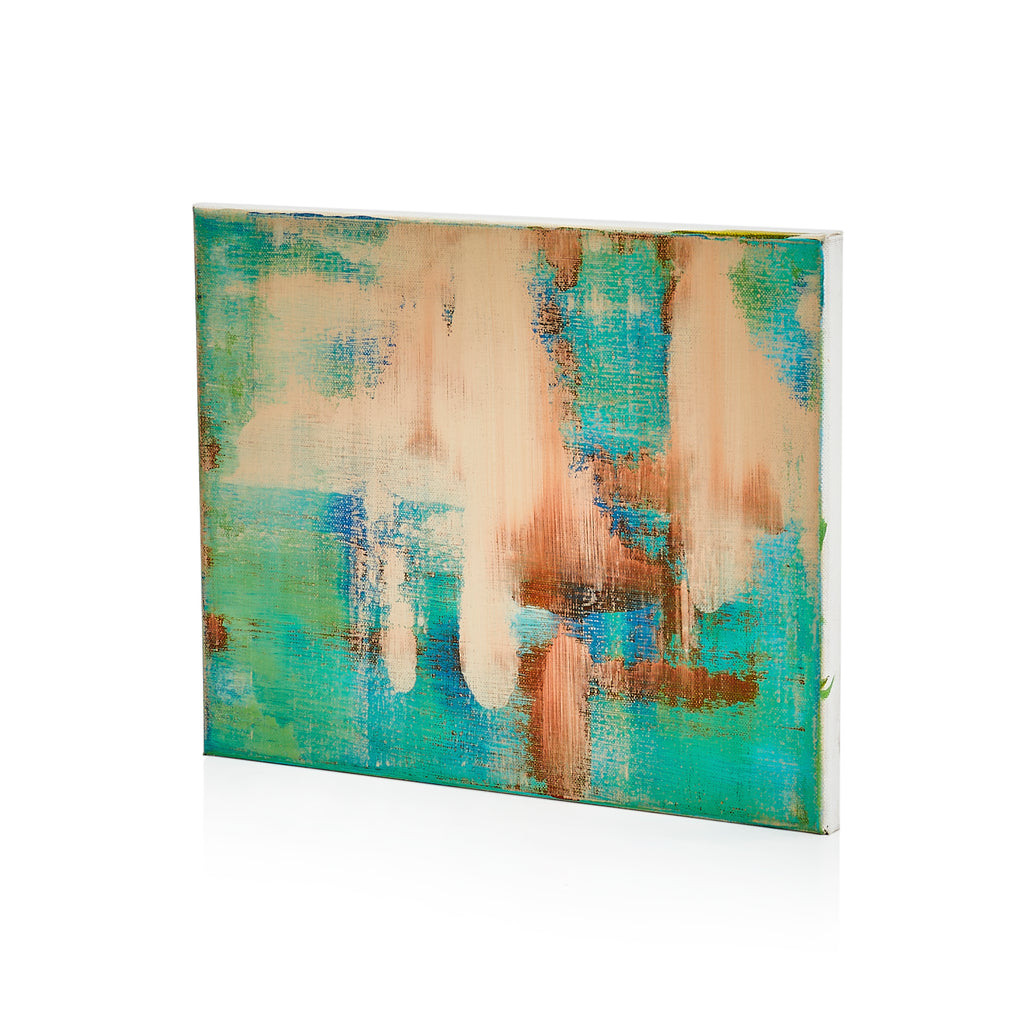 1049 (A+D) Green Light Peach Abstract