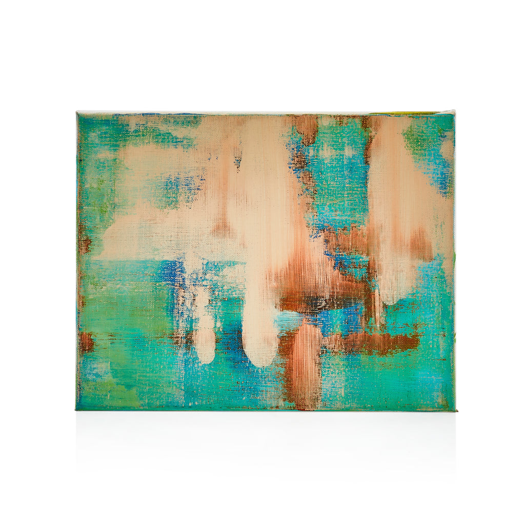 1049 (A+D) Green Light Peach Abstract