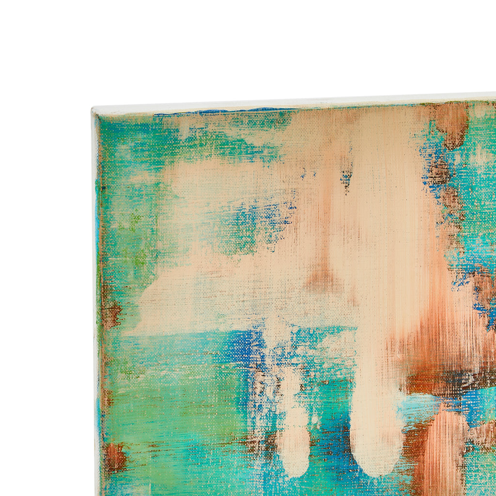 1049 (A+D) Green Light Peach Abstract