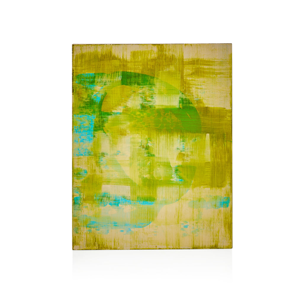 1050 (A+D) Lime Turquoise Abstract Art