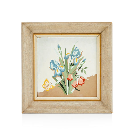 0.101 (A+D) PBN Framed Flower Painting 2