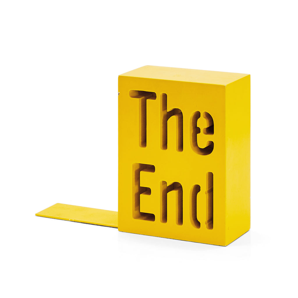 Yellow "The End" Bookend